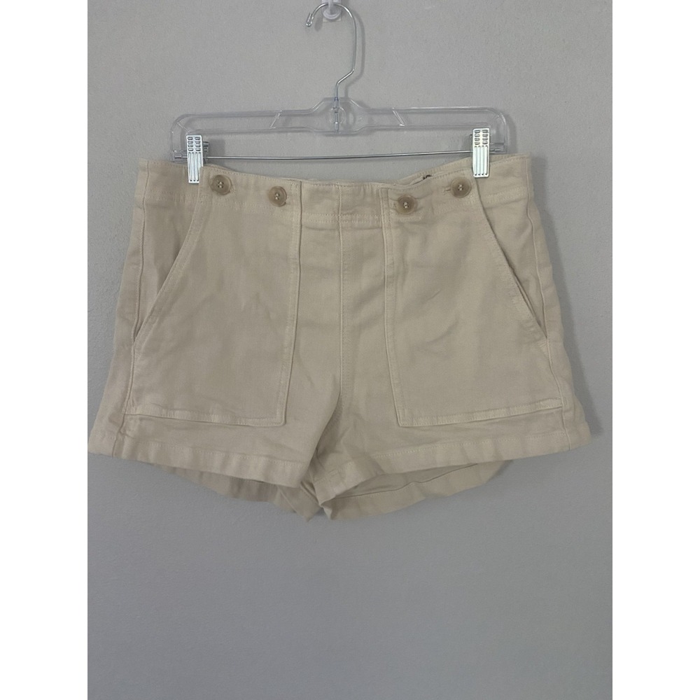 Anthropologie Pilcro The Kit High-Rise Utility Shorts Tan Khaki Size 31 - Picture 7 of 12
